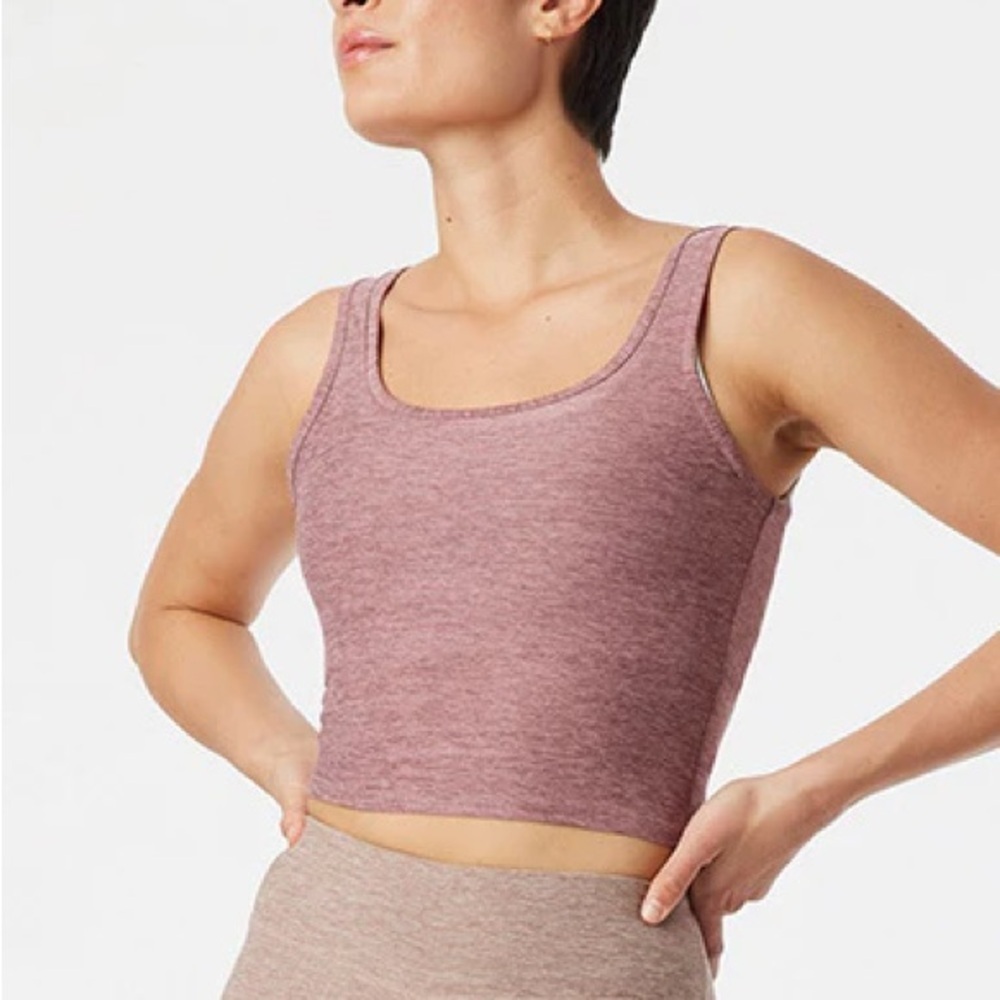 NWT Outdoor Voices All Day Crop Tank in Deep Taupe sz XXXL